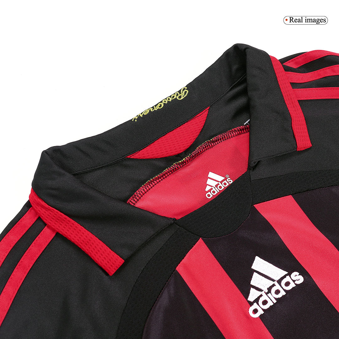 Retro KAKA' #22 2006/07 AC Milan Home Long Sleeve Soccer Jersey Top Soccer Jerseys Store